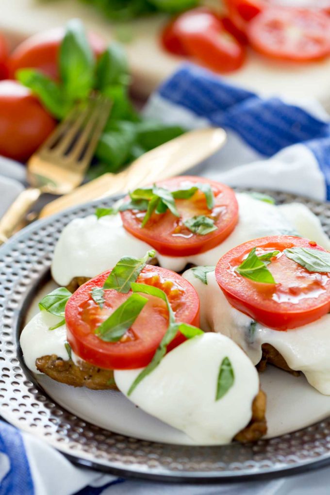 Delicious balsamic caprese chicken