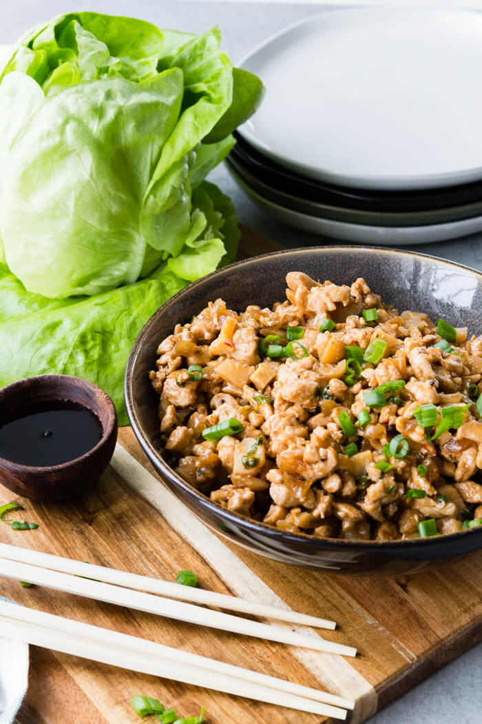 PF Chang's Copycat Lettuce Wraps with chicken