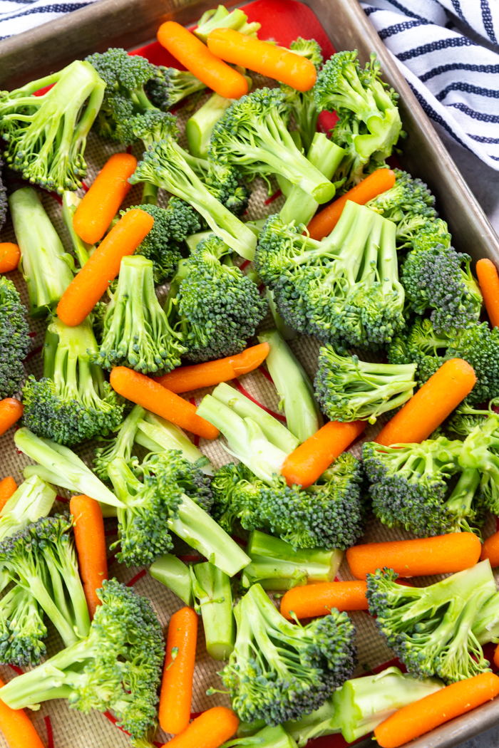 Cut vegetables into uniform size