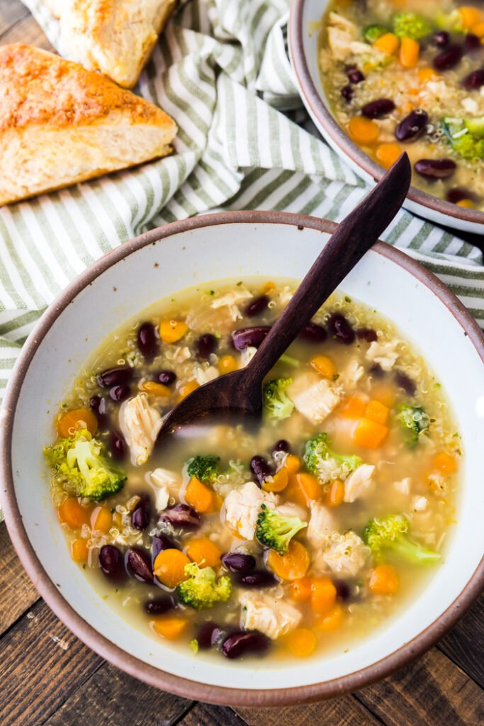 Chicken Quinoa Veggie Soup Easy Peasy Meals