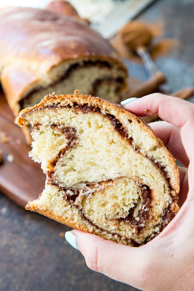 Cinnamon Swirl bread, a delicious bread with a thick swirl of cinnamon filling. This is bakery quality bread you can make at home. 