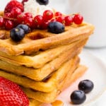 Perfect Waffles This classic waffle recipe offers a crispy exterior, and soft fluffy interior. Yum!