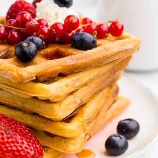 Perfect Waffles This classic waffle recipe offers a crispy exterior, and soft fluffy interior. Yum!