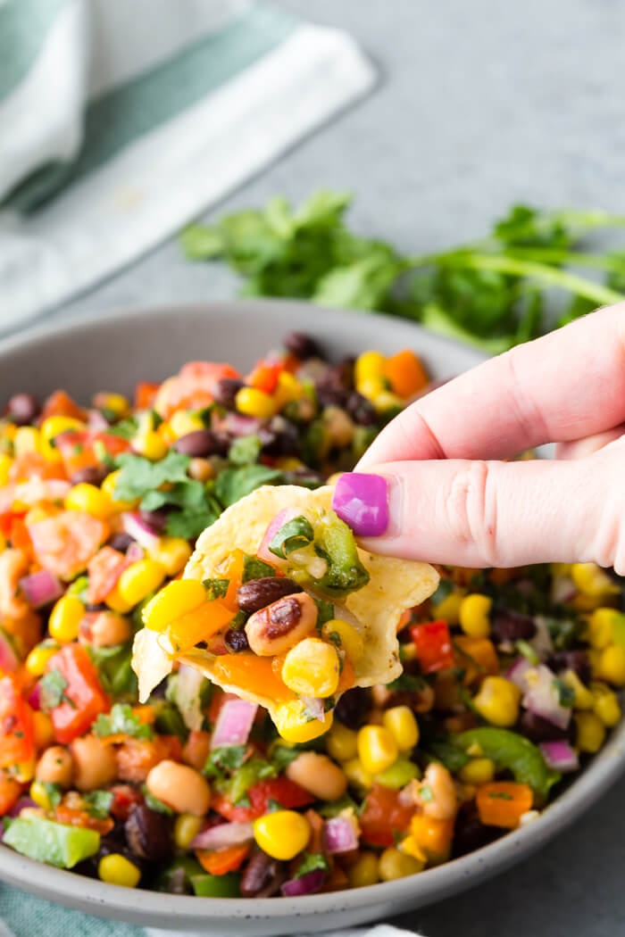 Easy to make cowboy caviar. 