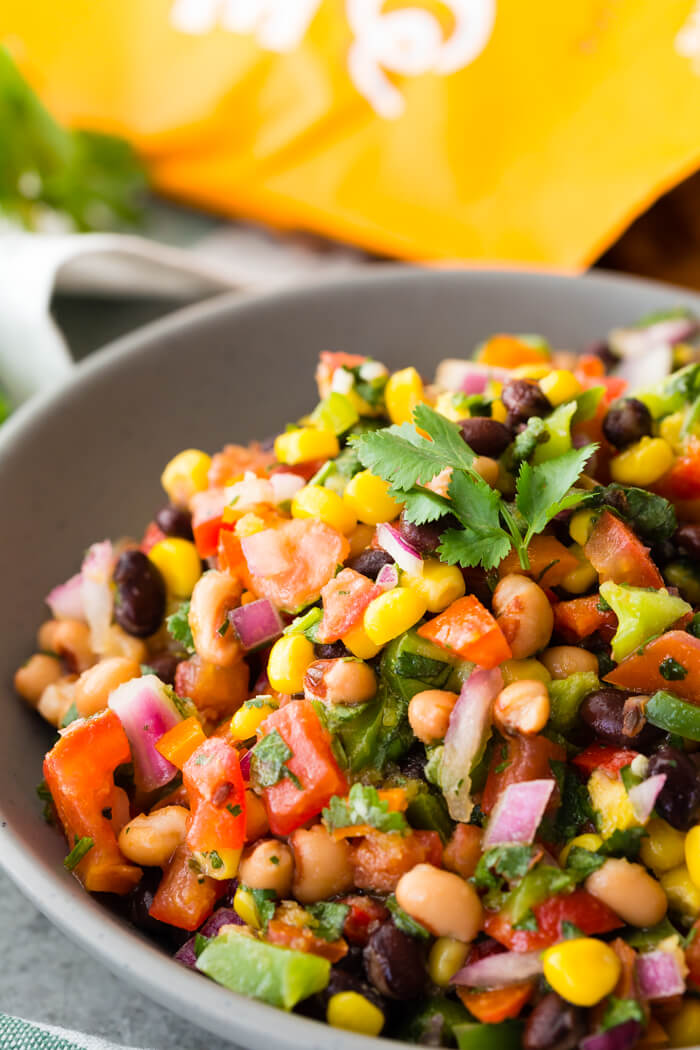 Cowboy Caviar is a bean salsa