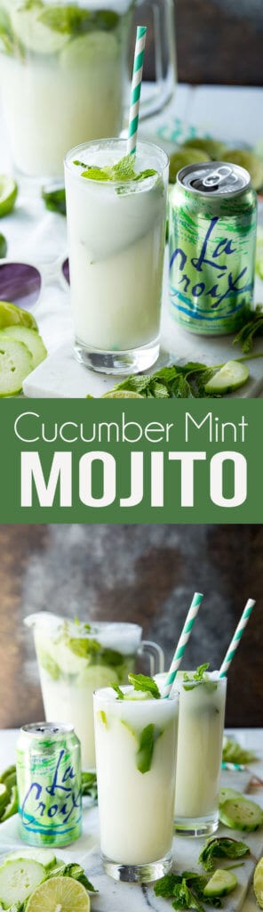 Easy cucumber mint mojito, creamy, refreshing, and delicious