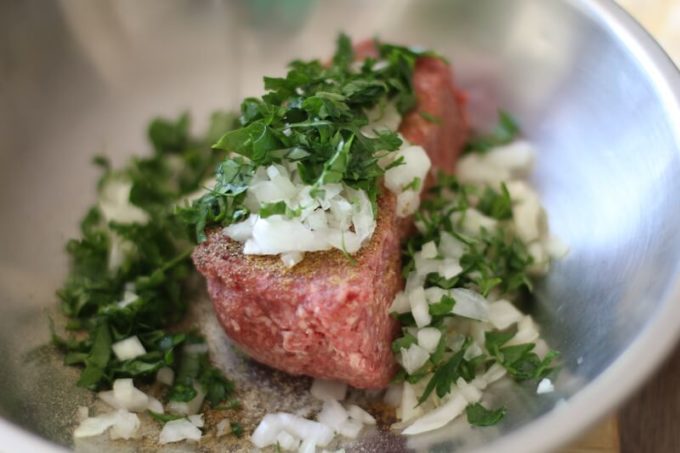 Spiced meat to make a KOFTA pizza