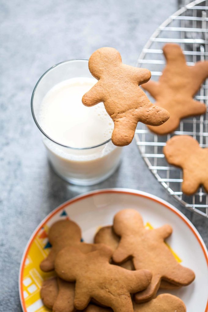 Gingerbread cookies are the ideal holiday cookie, soft and chewy, but firm enough to build a house with.