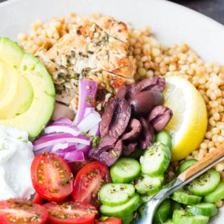 Greek chicken couscous bowl