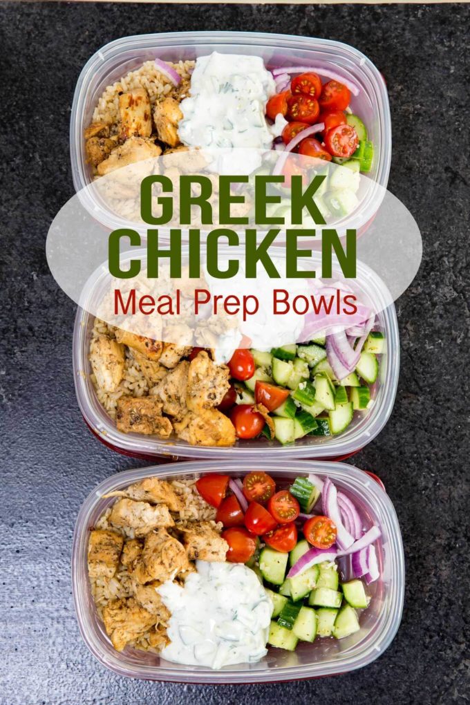 Make Ahead Lunch Bowls: Greek Chicken & Veggies - Super Healthy Kids