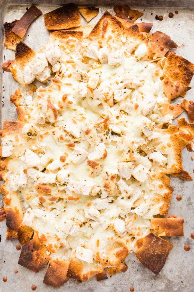 homemade pita chips baked.