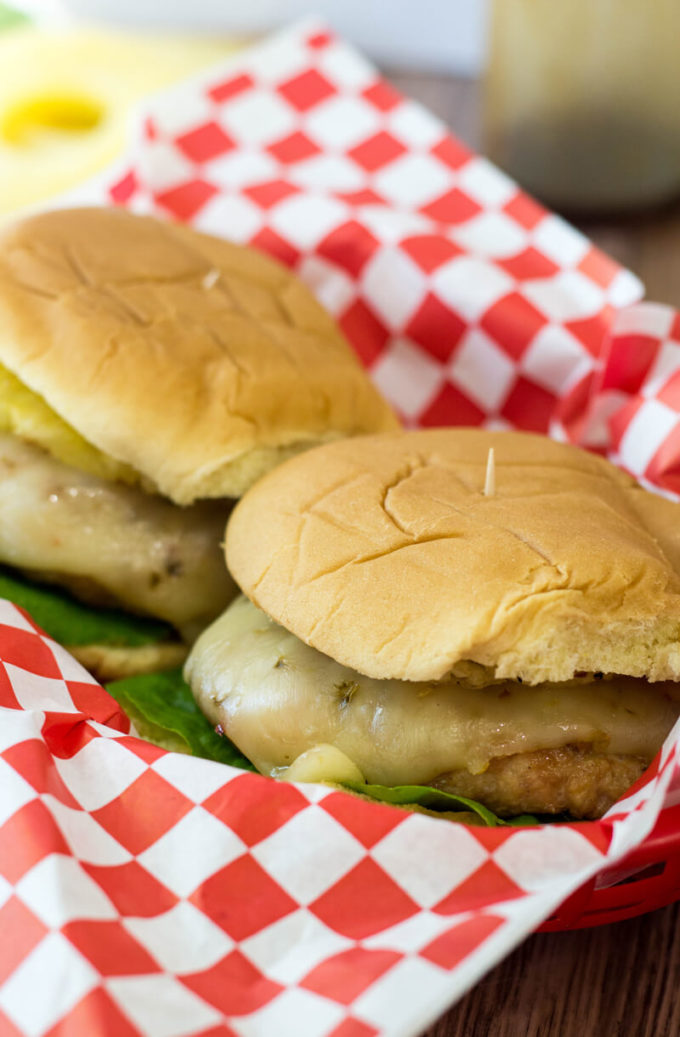 Grilled Pineapple Chicken Teriyaki Burgers