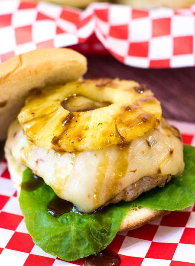 Grilled Pineapple Chicken Teriyaki Burgers