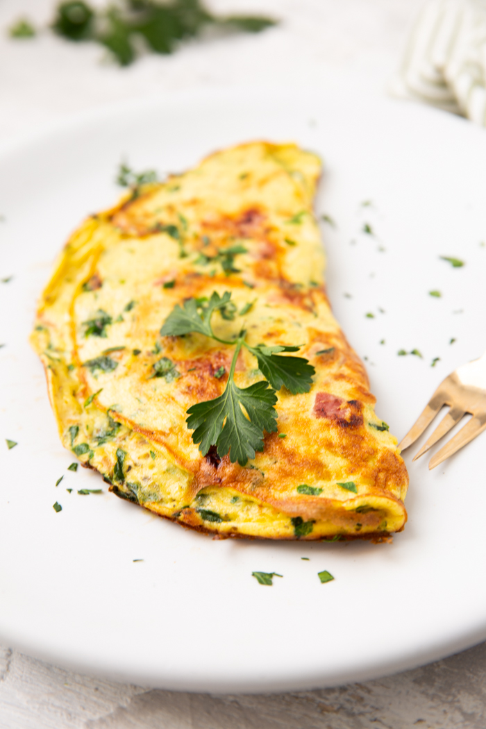 Ham and cheese omelette is low carb and keto