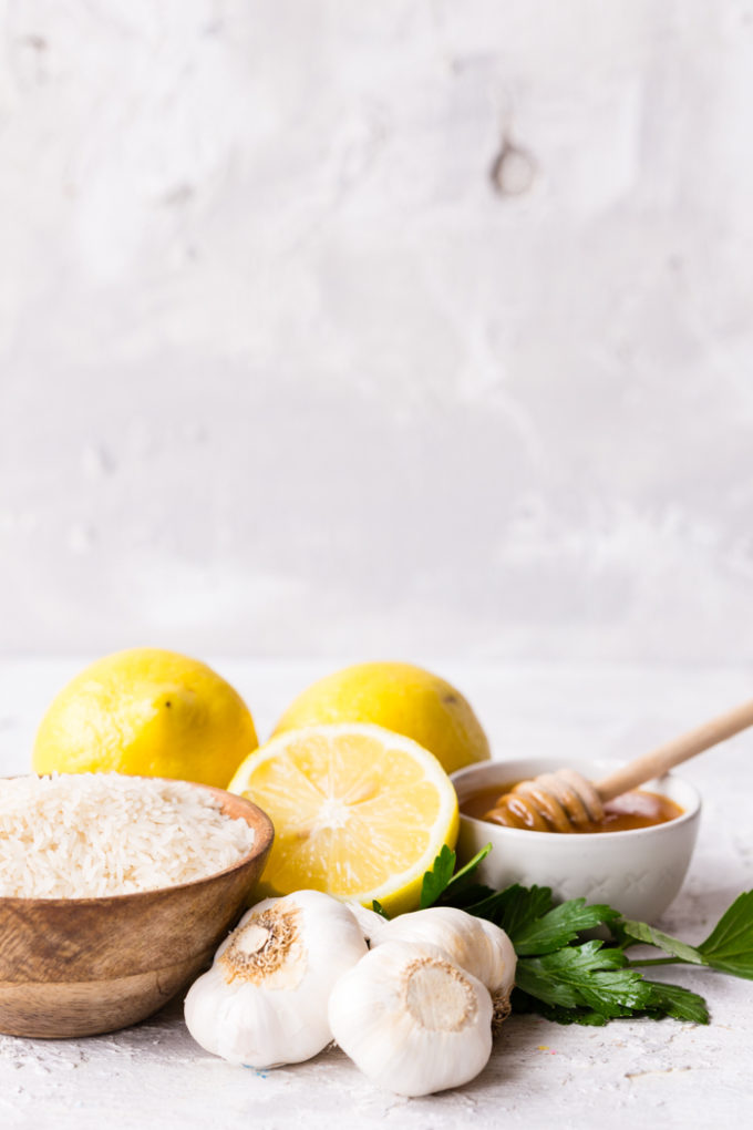 Simple ingredients for a skillet lemon chicken