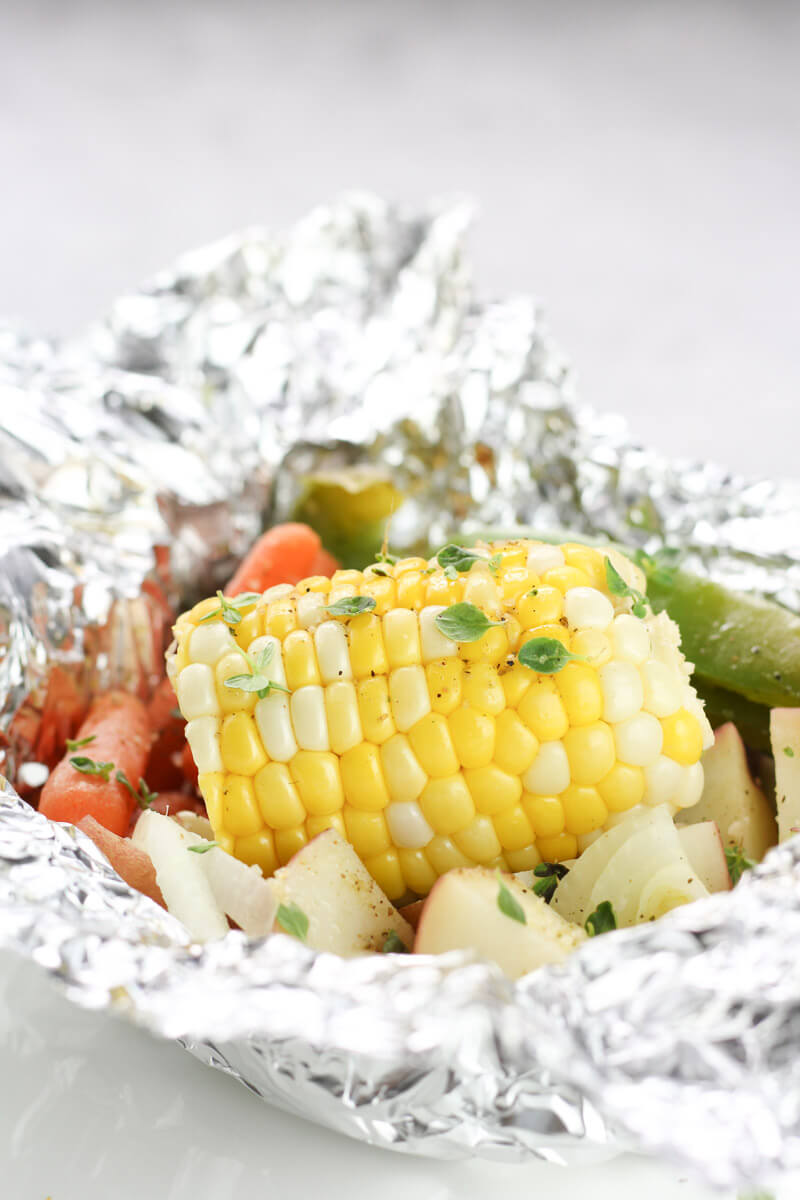 Hobo Potato Veggie Packets, camping dinner, tinfoil dinner 