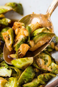 Honey Balsamic Pan Seared Brussels Sprouts
