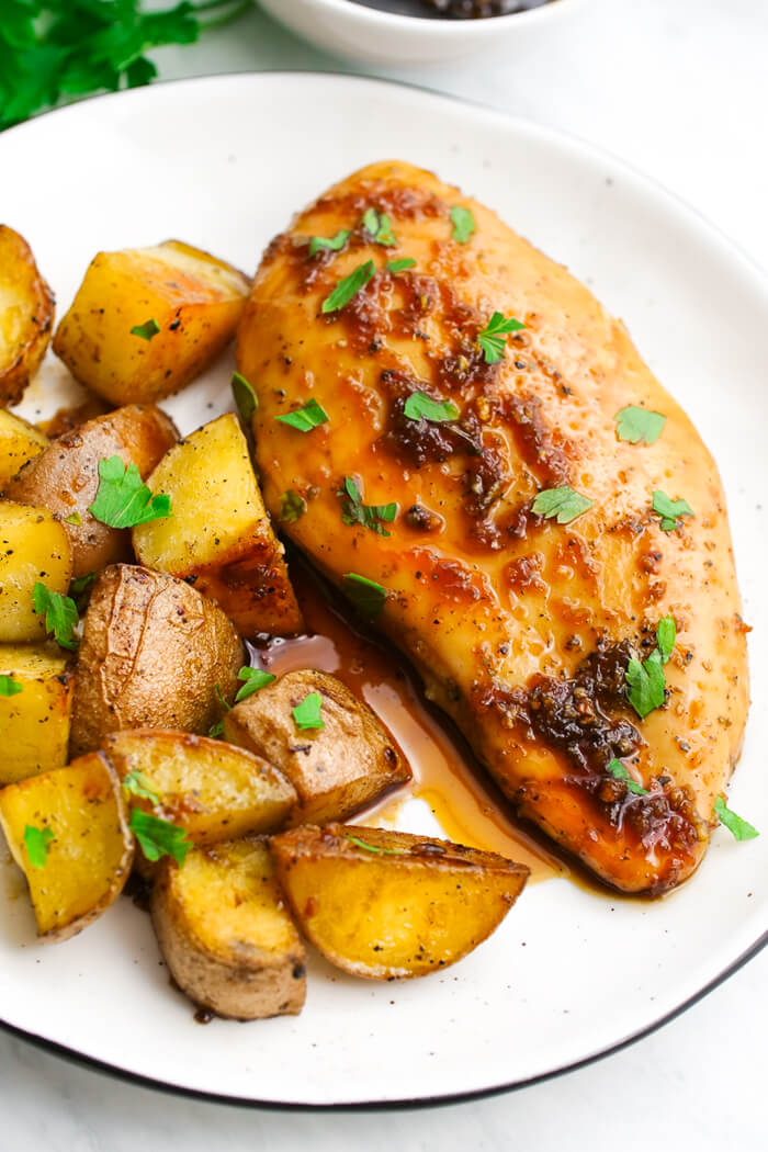 Sheet Pan Honey Garlic Chicken and Potatoes - Easy Peasy Meals