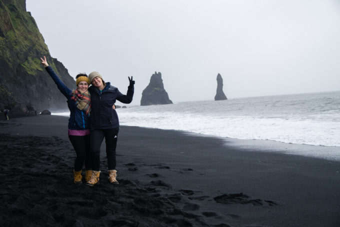 Troll stones and black sand beaches in Iceland