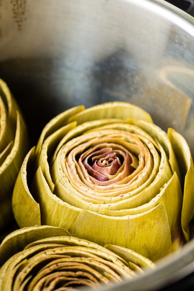 Instant Pot pressure cooker artichokes