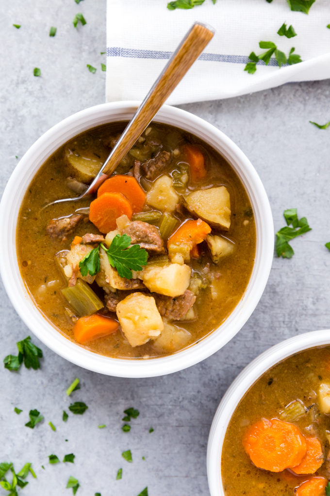 Instant Pot Beef Stew is a hearty classic stew with chunky bites of vegetables, and tender beef. 