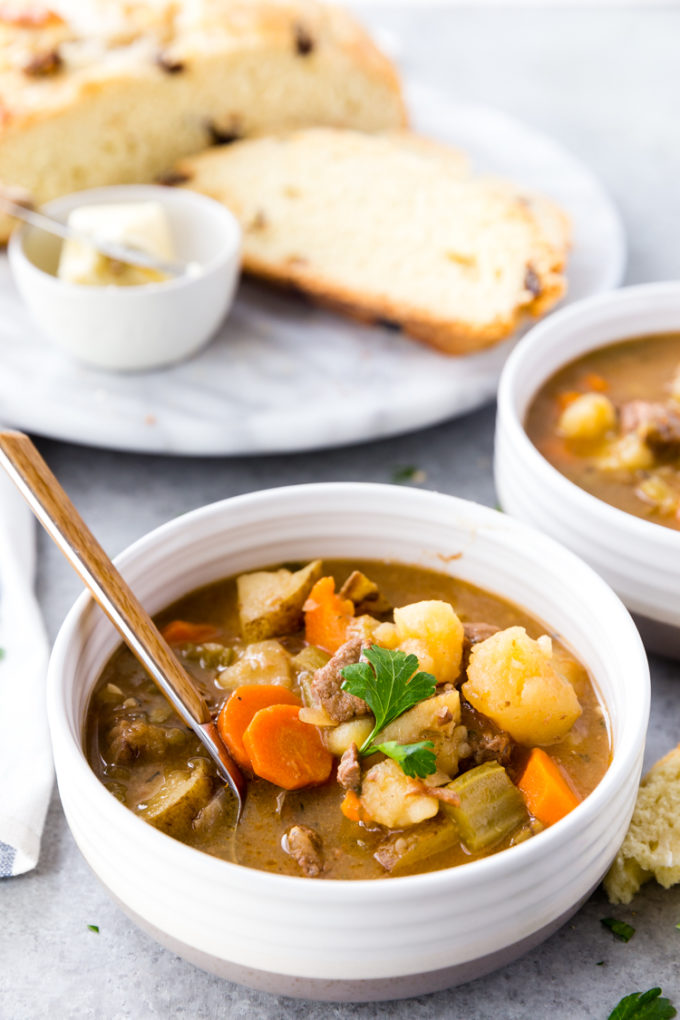 Hearty, flavorful, classic beef stew made in the pressure cooker. 