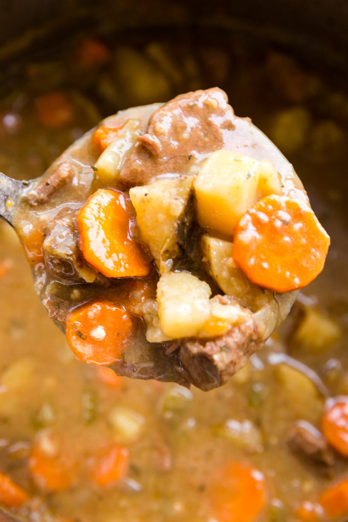 Instant Pot Beef Stew is a hearty classic stew with chunky bites of vegetables, and tender beef. 