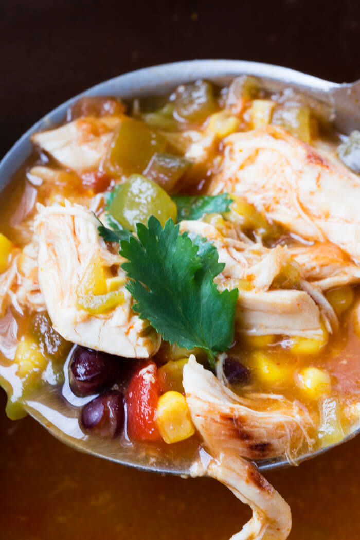 Chicken Taco Soup, made in the pressure cooker Instant Pot
