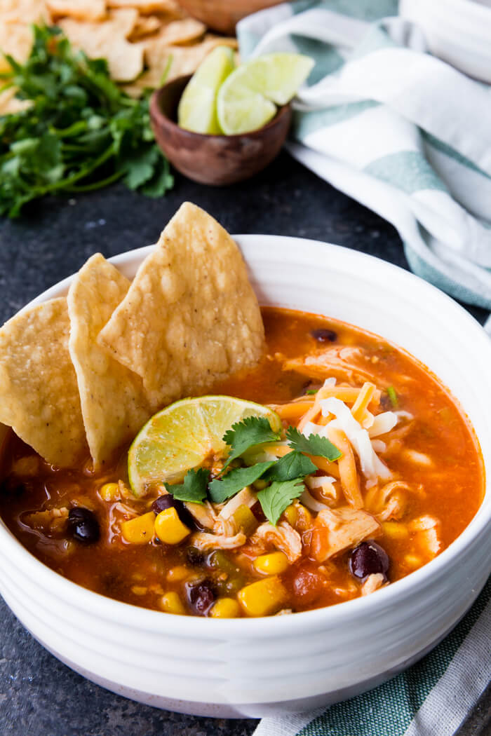 Instant Pot Chicken Taco Soup - Easy Peasy Meals