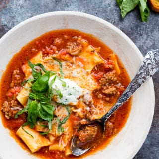 Easy Instant Pot Lasagna Soup