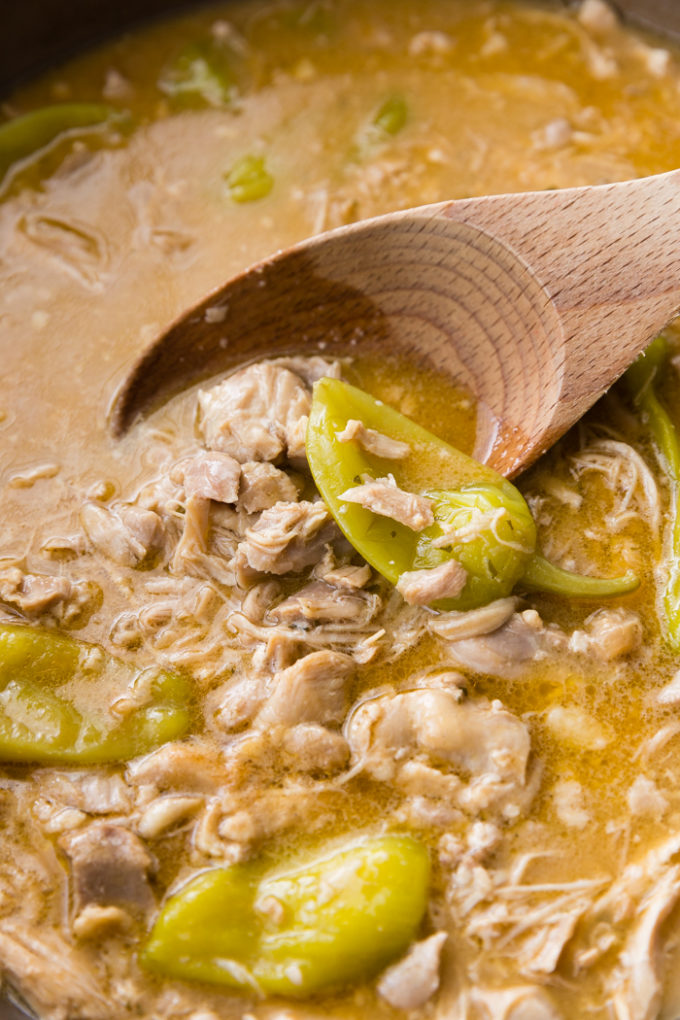 Instant Pot or Pressure Cooker Mississippi Chicken is so flavorful and easy! 