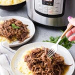 This tender and flavorful Mississippi Roast is the perfect quick dinner, cooking up in no time in the pressure cooker instant pot