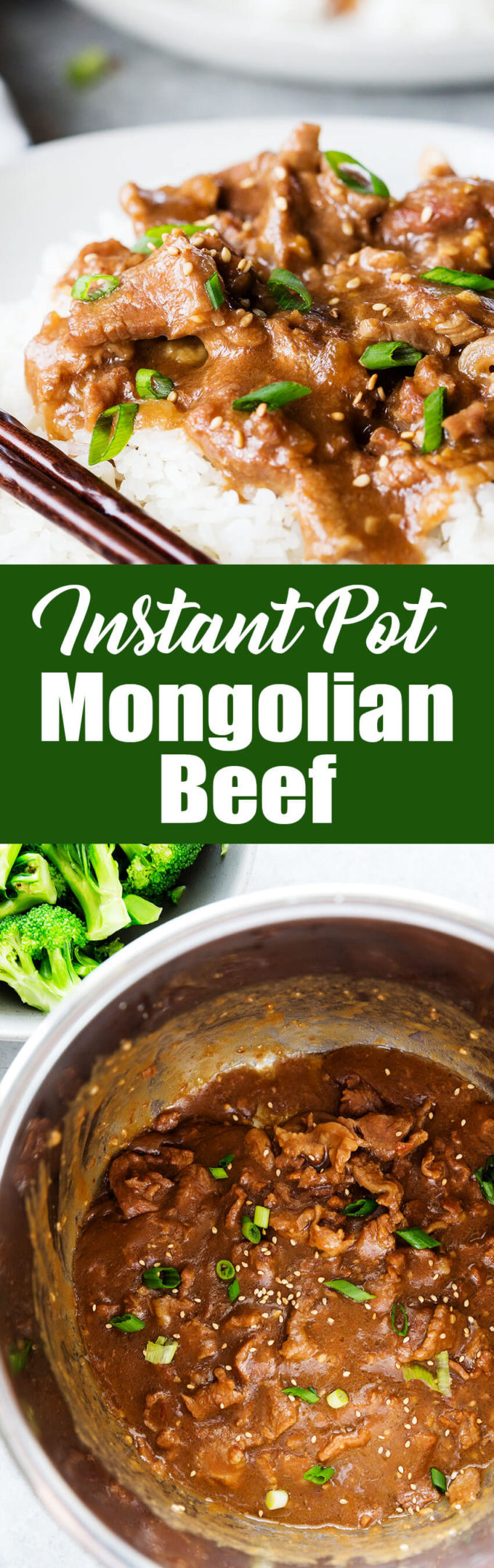 Super easy and delicious Mongolian beef cooked in the instant pot pressure cooker! 