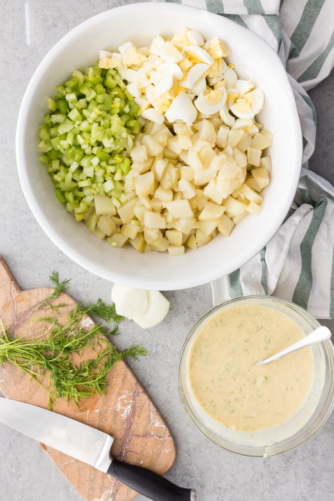 Everything you need to make a great potato salad using your pressure cooker. 