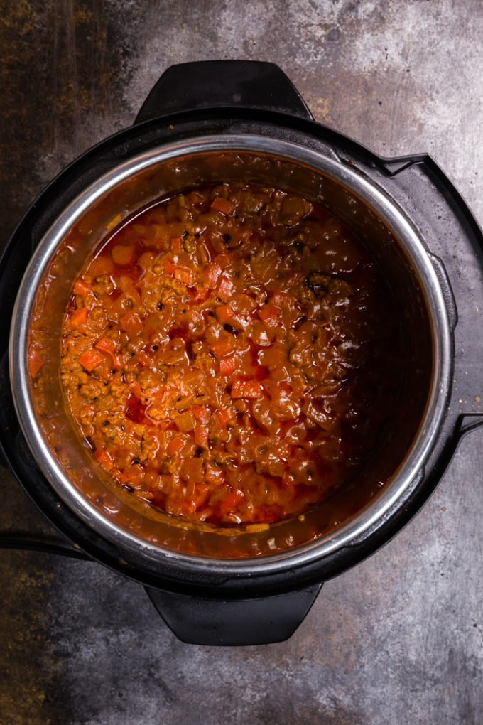 Instant Pot Sloppy Joe Mixture, cooked to perfection