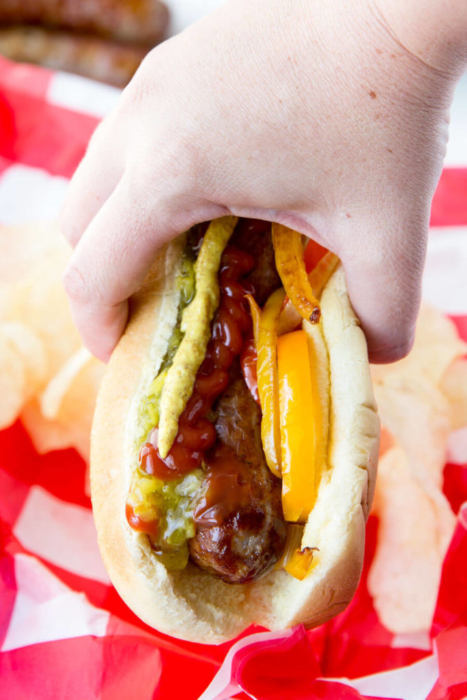 Grilled Italian Sausage and Peppers