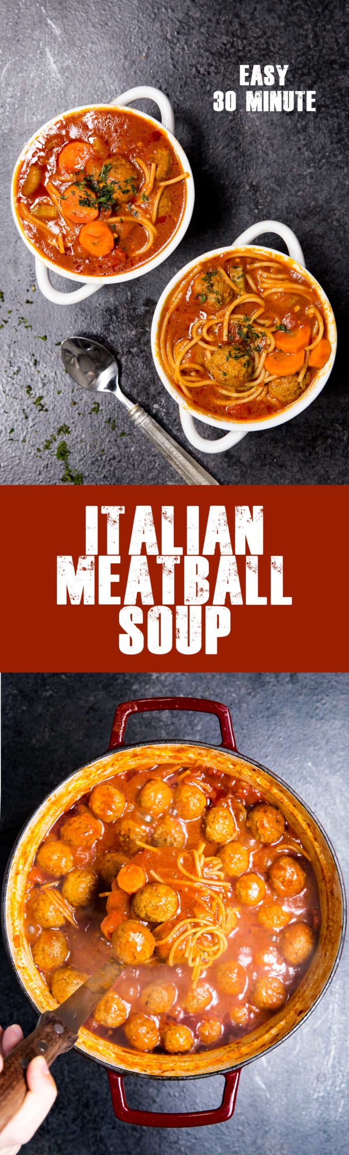 Easy Italian Meatball Soup is a classic soup full of delicious flavors.