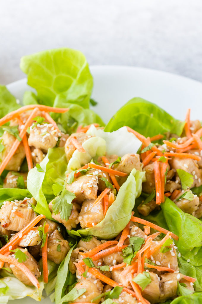 Lemon Chicken Lettuce Wraps