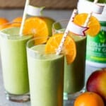 Mango Green Smoothie made with collagen beauty greens