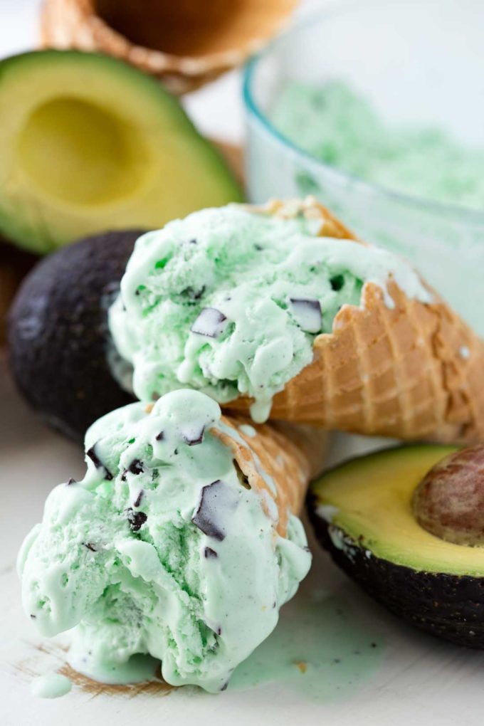 Mint Chip Ice Cream with Avocado