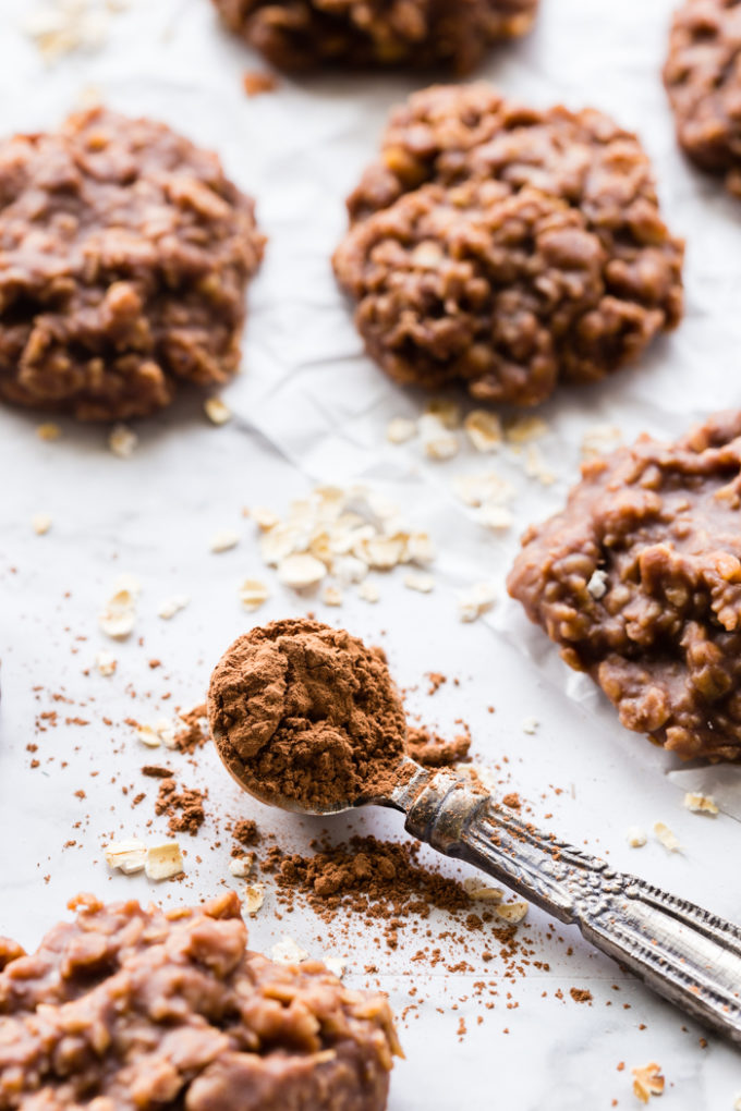 Making Peanut Butter and Chocolate no bake cookies