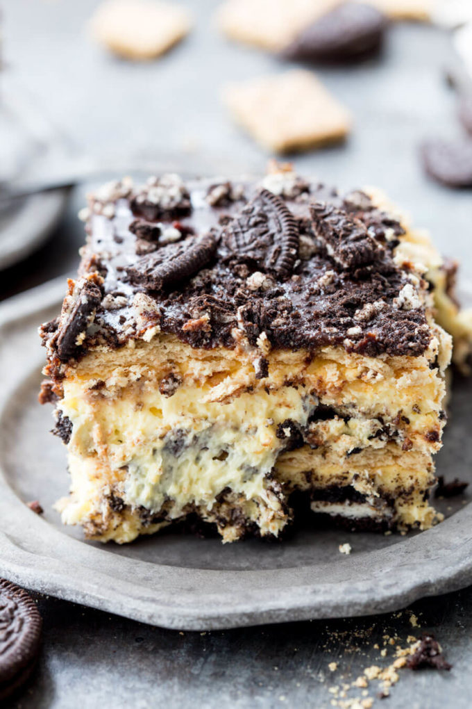 No Bake OREO Cheesecake Ice Box Cake