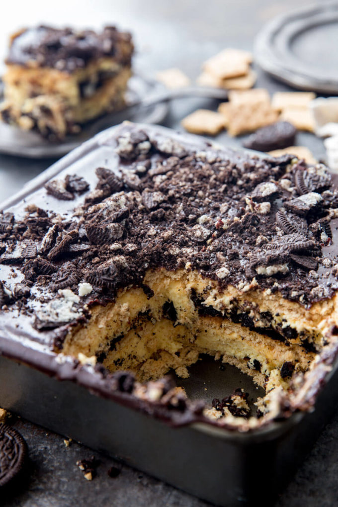 No Bake OREO Cheesecake Ice Box Cake