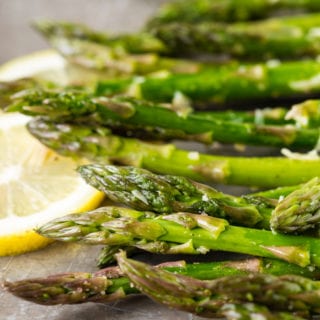 Oven roasted parmesan asparagus
