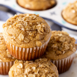 Peanut Butter Banana Oat Muffins