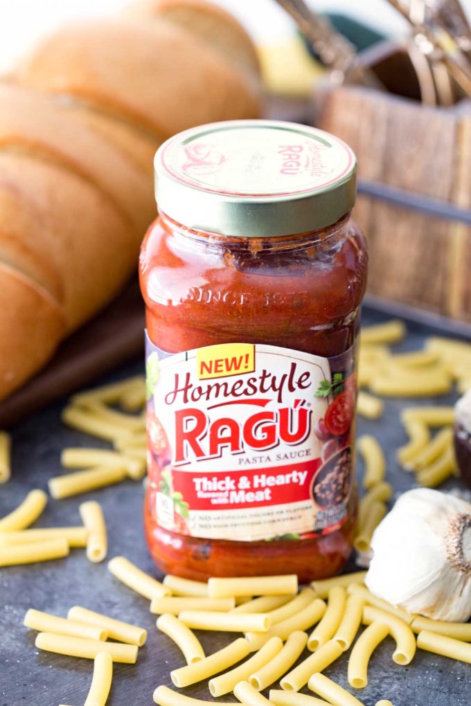 Make this pasta bake recipe with Ragu homestyle pasta sauce