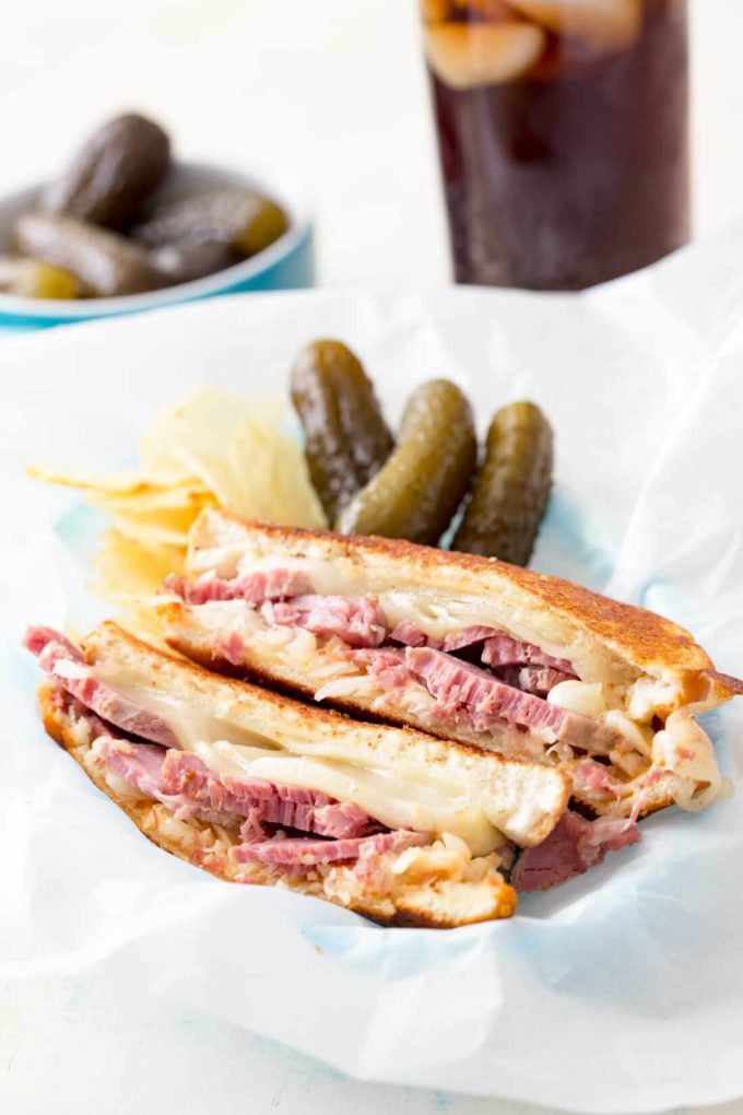 Reuben sandwich recipe, corned beef sandwich with a twist