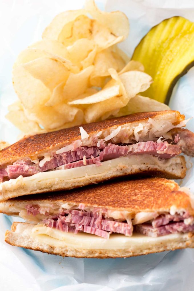 Updated reuben sandwich recipe using white bread