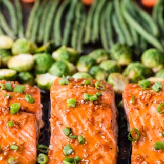 Sheet pan Teriyaki Salmon (Meal Prep)