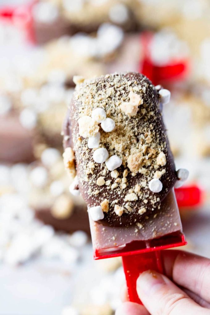 Frozen S'mores Pops are a frozen treat with traditional summer flavors